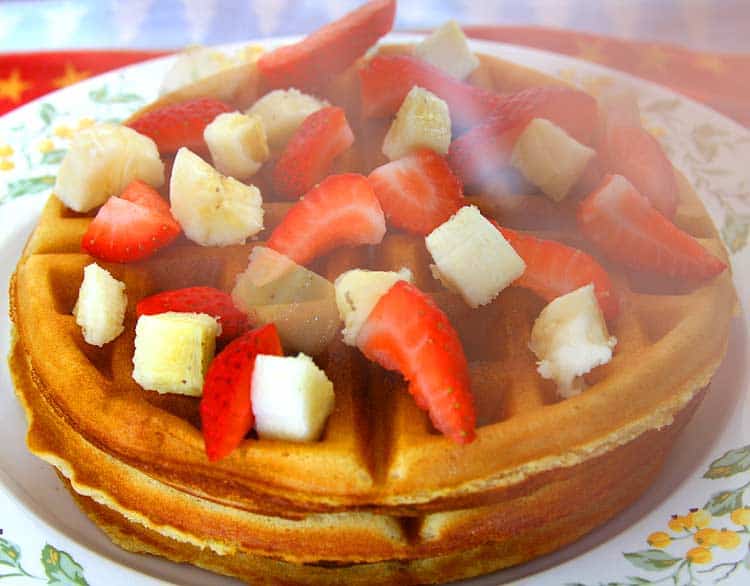 Hot Waffles With Toppings Hot Waffles With Toppings