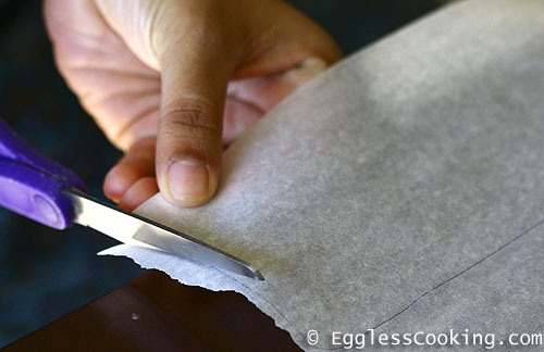 Cut Parchment Paper Around Drawn Border Cut Parchment Paper Around Drawn Border