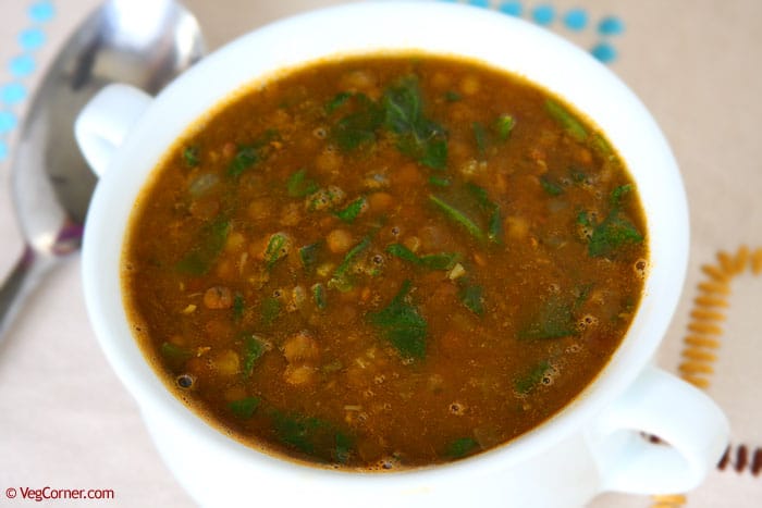 Vegan Lentils and Spinach Soup