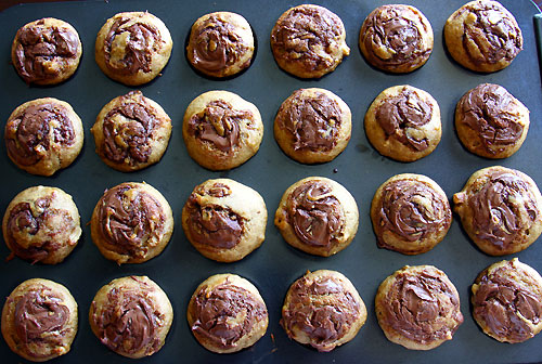 Eggless Banana Nutella Muffins Eggless Banana Nutella Muffins