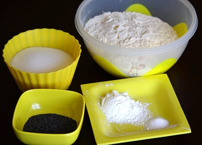 Dry Ingredients for Poppy-Seed Muffins