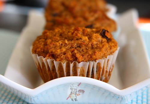 High Fiber Carrot Bran Muffins