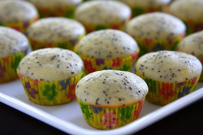 Lemon Poppy Seed Muffins in Tray