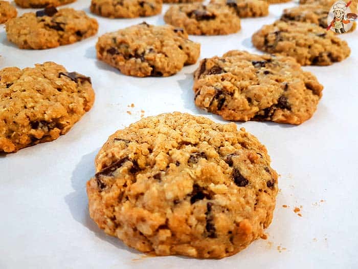 Oatmeal chocolate cookies fresh from the oven Oatmeal chocolate cookies fresh from the oven