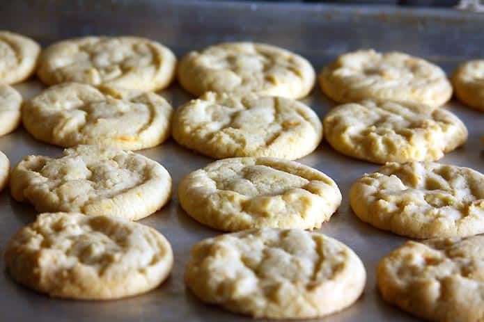 Orange Cookies In Baking Tray Orange Cookies In Baking Tray