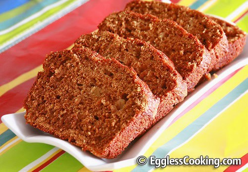 Eggless Pineapple Bran Quick Bread