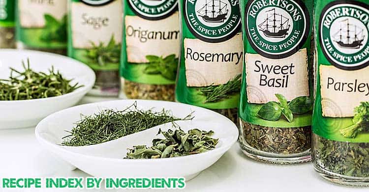 Recipe Index By Ingredients Recipe Index By Ingredients