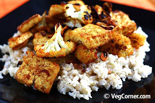 Roasted Cauliflower and Tofu Curry