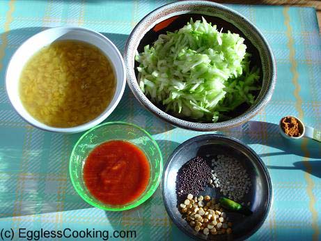 click here for zucchini pappu ingredients