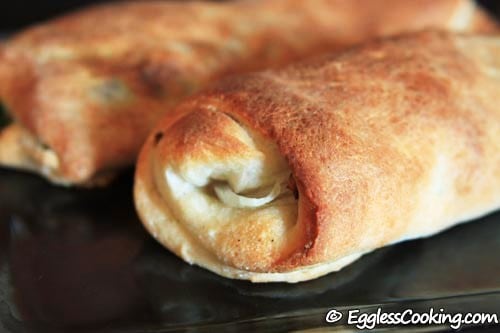 Spinach and Mushroom Pizza Pockets Without Cheese