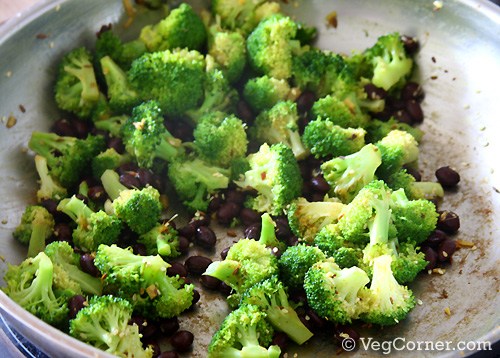 Broccoli Black Beans Stir Fry