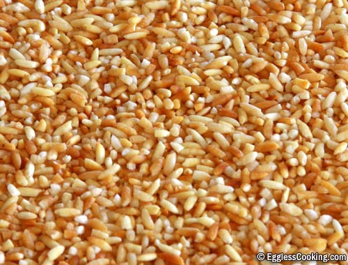 Toasted Rice using a frying pan