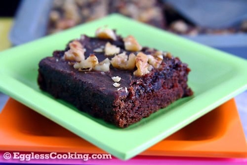 Eggless Texas Chocolate Sheet Cake Eggless Texas Chocolate Sheet Cake