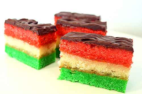 Vegan Italian Tri-Color Rainbow Cookies Vegan Italian Tri-Color Rainbow Cookies