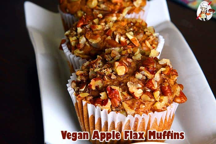 Vegan Apple Flax Muffins