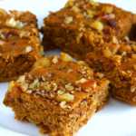 vegan banana bars with walnuts