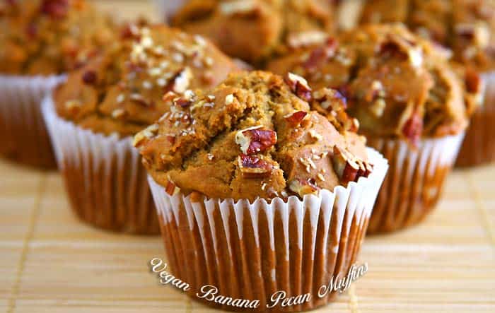 Vegan Banana Pecan Muffins