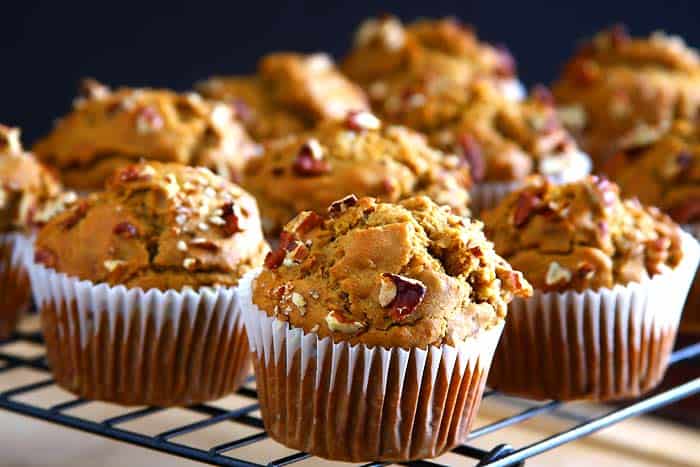 Vegan Banana Pecan Muffins (Just from the oven)