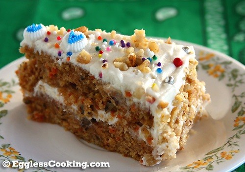 Moist Vegan Carrot Cake W Cream Cheese Frosting Eggless Cooking