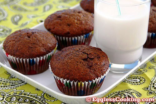 Vegan Double Chocolate Banana Muffins Vegan Double Chocolate Banana Muffins