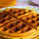 Vegan Whole Wheat Mango Waffles