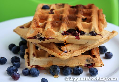 Blueberry Oats Waffles