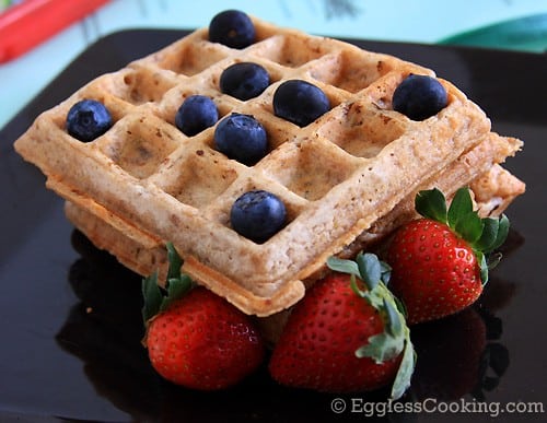 Vegan Oatmeal Raisin Waffles