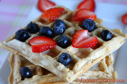 Eggless Waffles Recipe