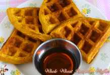 Whole wheat pumpkin waffles