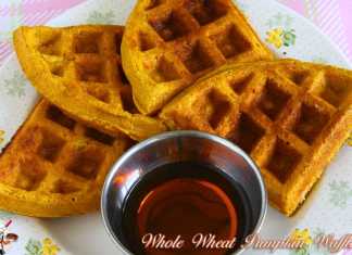 Whole wheat pumpkin waffles
