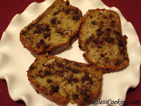 Eggless Chocolate Chip Zucchini Bread