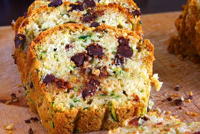 zucchini chocolate walnut bread (sliced) zucchini chocolate walnut bread (sliced)
