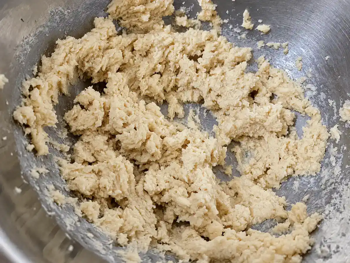 Butter, brown sugar, and granulated sugar creamed together until light and fluffy