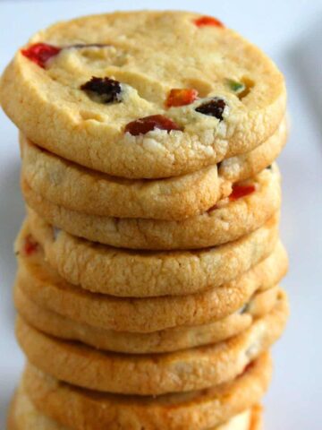 Eggless Tutti Fruiti Cookies