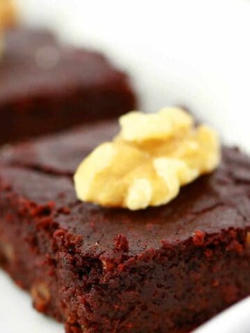 Oat Flour and Beet Brownies