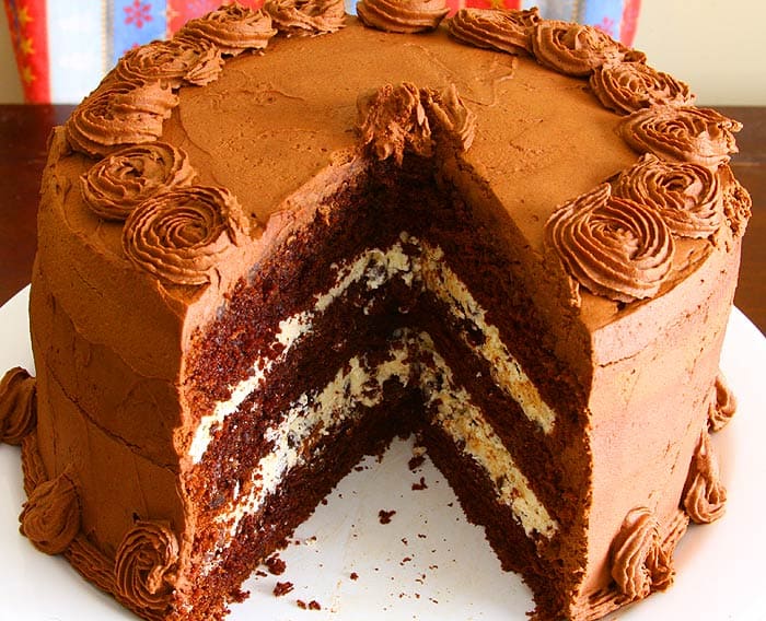 Triple-Layered Ganache Filled Chocolate Cake Triple-Layered Ganache Filled Chocolate Cake