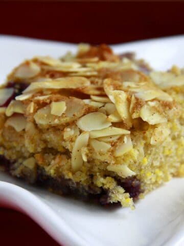 Vegan Blueberry Cornmeal Coffee Cake