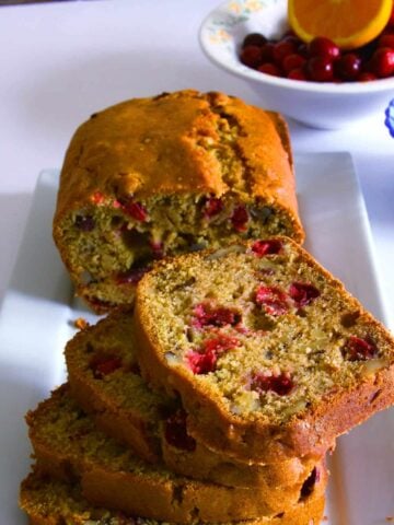 Vegan Cranberry Nut Quick Bread