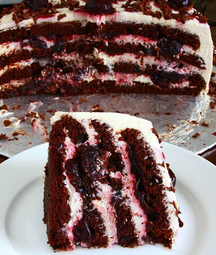 Eggless Black Forest Cake (Sliced) Eggless Black Forest Cake (Sliced)