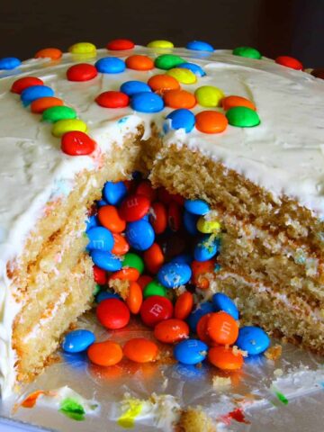 Eggless Piñata Cake
