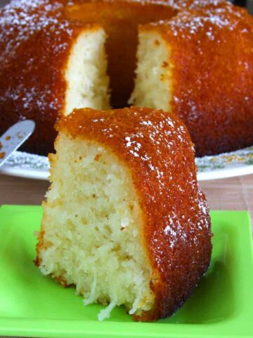 Eggless Semolina Coconut Cake