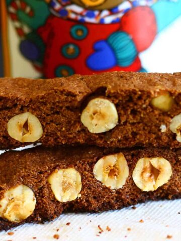 Vegan Chocolate Hazelnut Biscottis
